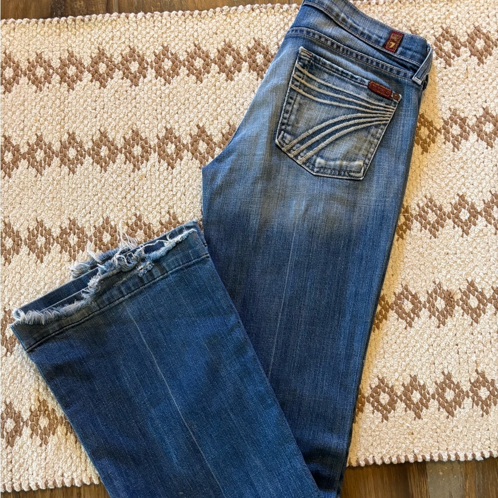 7 For All Mankind Classic Blue Straight Leg Jeans